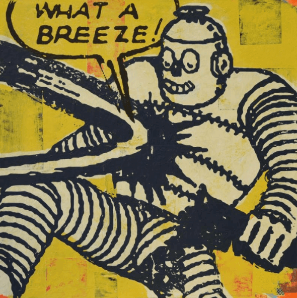 space robot tableau pop art